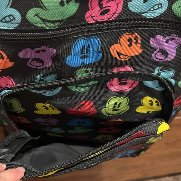 Walt Disney world multi color Mickey Mouse head backpack bag - Picture 5 of 7